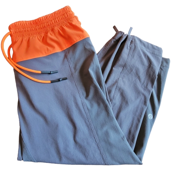 Lululemon Step Lively Crop Pants Orange and Gray - Picture 2 of 16